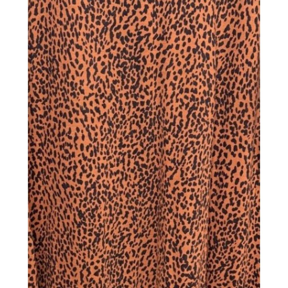 Daily Ritual Leopard Print T-Shirt Dress Brown Size XL Relaxed Fit Casual Boho - Picture 4 of 4